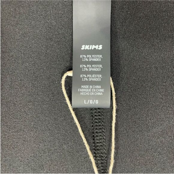 SKIMS NWT Rubberized Scuba Swim Tanga Bikini Bottom in Onyx Size Large - Picture 7 of 7